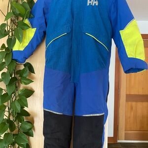 Helly Hansen Kids Blue and Yellow Snowsuit